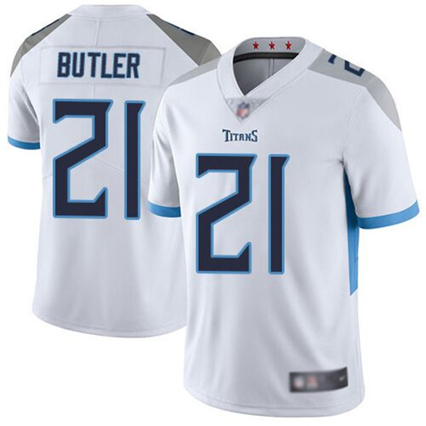 Men's Tennessee Titans #21 Malcolm Butler White Vapor Untouchable Stitched Jersey